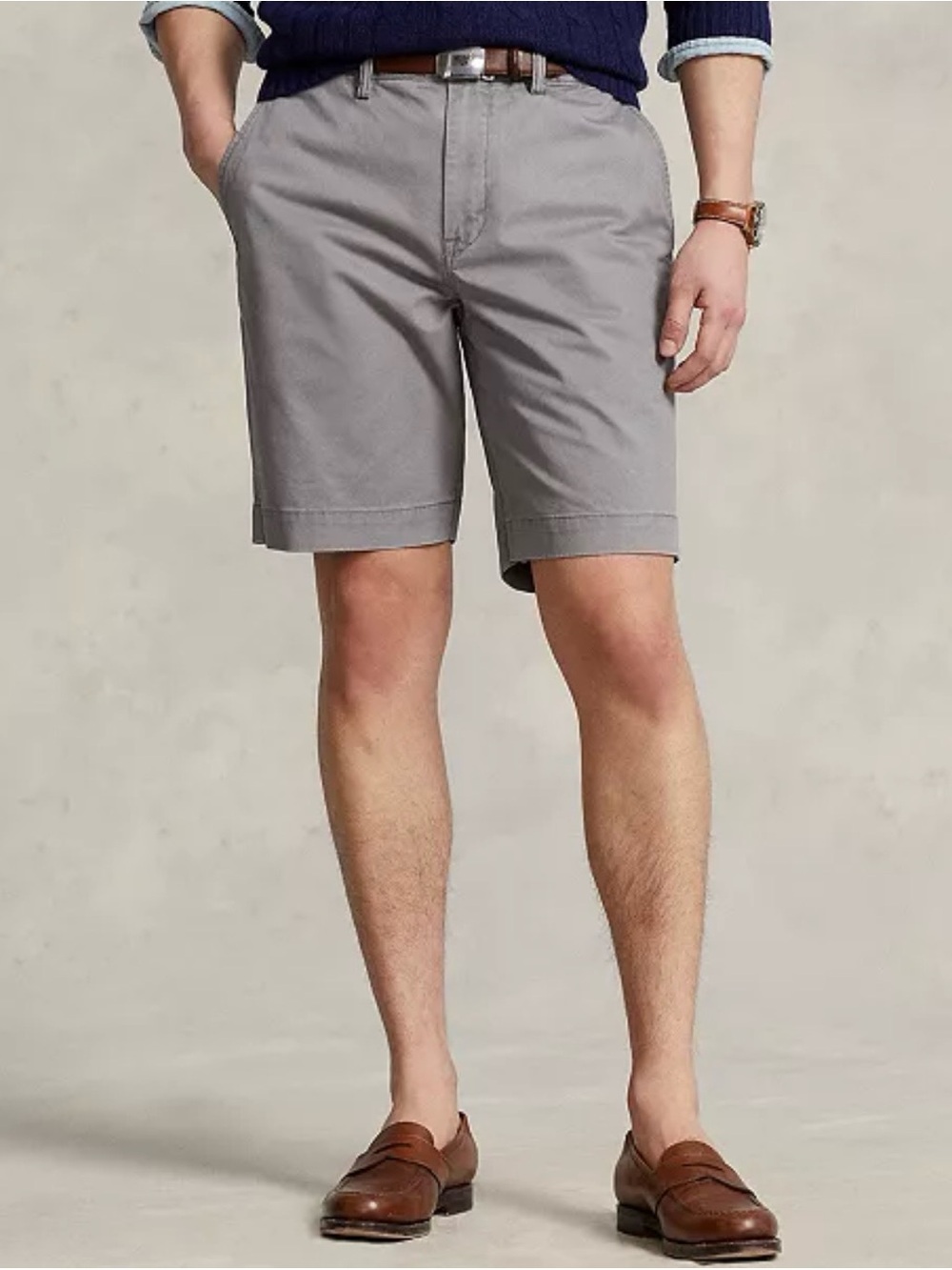 EUC Polo Ralph Lauren Men’s 9” Classic Fit Gray Chino Shorts—Sz 33